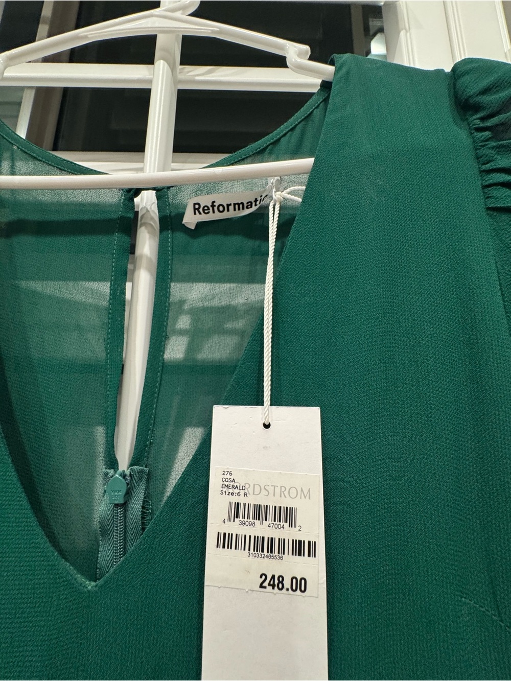 Reformation Forest Green Midi Dress - Picture 5 of 9